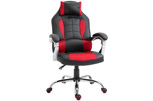 HOMCOM Fauteuil gamer grand confort fauteuil de bureau gamer