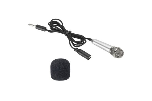 Microphone GENERIQUE PATIKIL-Mini Microphone pour Voice Enregistrement et  Chanter Paquet de 1, Argent