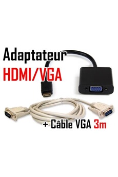 Adaptateur HDMI vers VGA, ZAMUS Adaptateur VGA HDMI Mâle vers