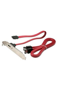Câble Cordon 1m SATA pour disque dur (2.5 ou 3.5), SSD ou graveur 7Pins  (A1)