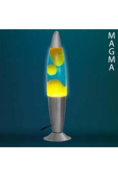 Lampe à lave 30 cm - Mini Lava Lamp - Liquide transparent & Lave Jaune