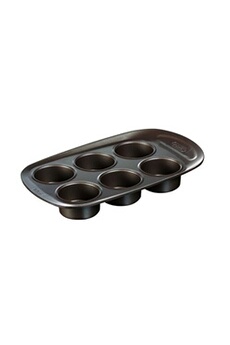 moule à 6 muffins en métal avec prise en main facile, asimetria