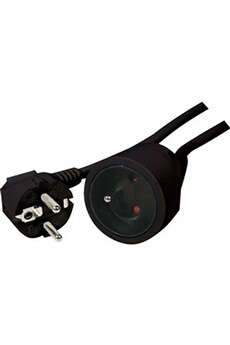 Nedis Rallonge électrique coudée noire - 5 mètres - Câble Secteur -  Garantie 3 ans LDLC
