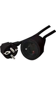Rallonge électrique 1,4 m 3 prises, noir (Par 20)
