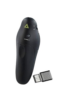Télécommande noir pour projecteur / PC / ordinateur portable, distance de  contrôle: 15m Présentateur multimédia avec pointeur laser et récepteur USB