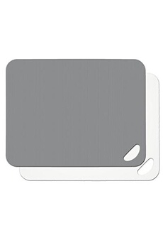 lurch 10940 flexi planches à découper lot de 2, plastique, flint gris/blanc 29 x 38 x 4 cm