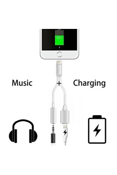 Adaptateur prise iPhone vers Audio Jack + Charge Lightning - Linq