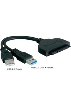 Adaptateur USB 3.0 vers SATA 2,5 (SSD-HDD auto-alimenté) - Câble USB NEDIS  sur
