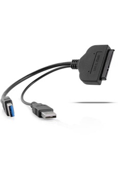Câble adaptateur double USB 600 à SATA série ATA 15 + 7 22P 22