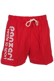 short et bermuda sportswear panzeri shorts multisports uni a rouge jersey short rouge taille : xl