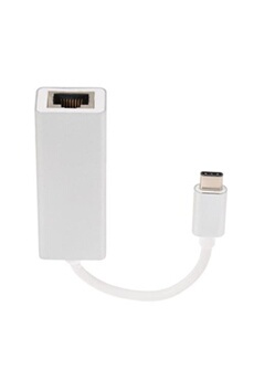 Cabling - CABLING® Adaptateur Aluminium USB C 3.1 vers RJ45 Gigabit Ethernet  10/100/1000 Mbit/s Compatible avec Mac OS X v.10.0 ou plus et Windows 10 /  8 / 7 / XP - Argent - Convertisseur Audio et Vidéo - Rue du Commerce