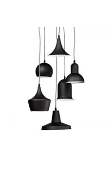 lampe suspendue design pengan black 50x60x29 cm
