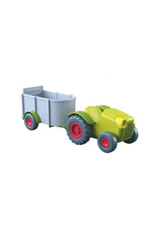 Figurine pour enfant Haba Little friends - tracteur avec remorque