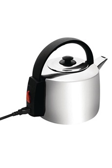 Bouilloire électrique 1,7 Litres, inox & plastique, argentée noire, 2200 W,  220 V - MONO