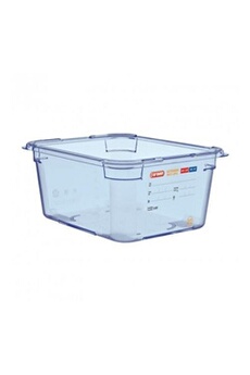 boîte hermétique bleue sans bpa en abs - gn 1/2 - plastique abs
