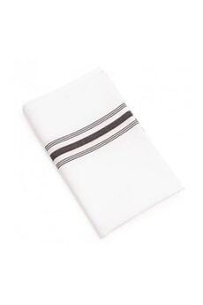 serviette de table bistro avec rayures noires - x 10