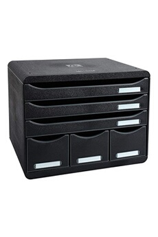 store-box maxi ecoblack 6 tiroirs noir