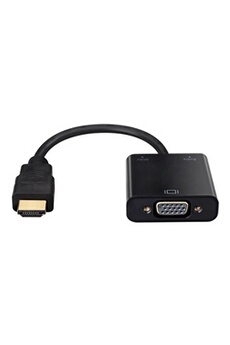 Convertisseur de câble adaptateur vidéo 1080P HDMI, Micro-USB noir, femelle, connecteur et câble audio 3,5mm pour VGA mâle et PC, Raspberry Pi et