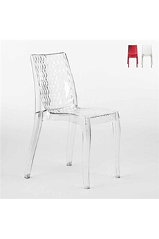 - chaise salle à manger bar en polycarbonate transparent empilable bar café hypnotic grand soleil, couleur: transparent