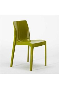 - chaise salle à manger bar ice grand soleil en polypropylène empilable, couleur: vert