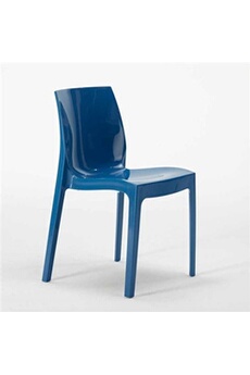 - chaise salle à manger bar ice grand soleil en polypropylène empilable, couleur: bleu