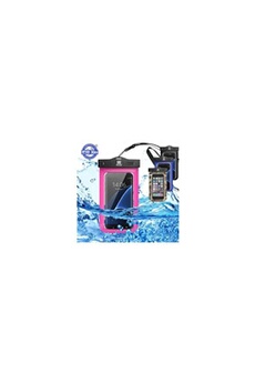 Pochette étanche IPX8 (submersible jusqu'à 10 mètres) avec Fenêtre tactile  by Akashi - Noir p. tous les Smartphones jusqu'à 6,5 pouces - Français