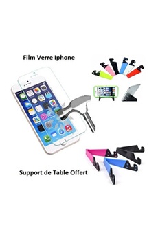Accessoire Iphone 4 4S, Film Verre Trempé HD anti choc Support Offert