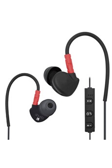 Sport Ecouteurs Bluetooth 4.1 intra-auriculaires avec Memory fil sur la conception de l'oreille Microphone Control In-Ear Earpods Oreillette Headset