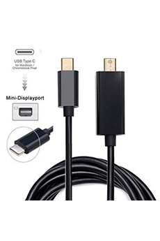 VSHOP Cable Cordon convertisseur USB Type-C male vers Mini displayport male Pour 2017 / 2016 MacBook Pro, MacBook 12", Galaxy S8 / S8 Plus Et