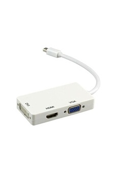 VSHOP  mini DisplayPort (Thunderbolt) vers DVI/VGA/HDMI HDTV AV TV Câble Convertisseur Adaptateur