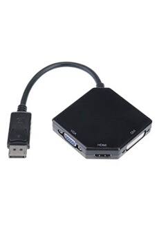 VSHOP Cable Adaptateur - 1080P DisplayPort (3 en 1) Display Port DP male vers HDMI DVI 24+5 VGA Femelle Cable Adaptateur HDTV TV AV Converter pour