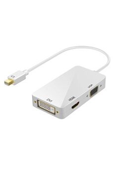 VSHOP mini DisplayPort (Thunderbolt) vers DVI/VGA/HDMI HDTV AV TV Câble Convertisseur Adaptateur