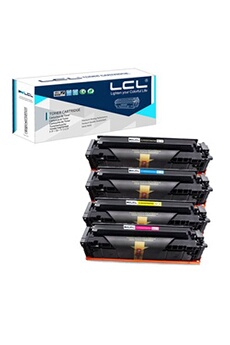 LCL Cartouche de Toner Compatible 203A 203X CF540A CF540X CF541X CF542X CF543X (1 Noir 1 Cyan 1 Magenta 1 Jaune) remplacement pour HP Color LaserJet