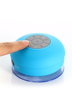 Enceinte Waterproof Bluetooth pour BLACKBERRY Priv Smartphone Ventouse Haut-Parleur Micro Douche Petite (BLEU)