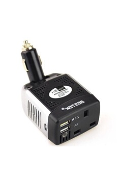 Bloc Onduleur Multiprise Protégé Mixte 250 Volts et USB 5 Volts sur Allume-Cigare 75 Watts