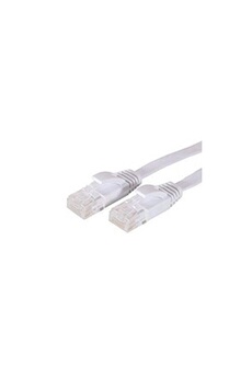 Câble Ethernet Plat RJ45 Cat6 non blindé 20M Blanc