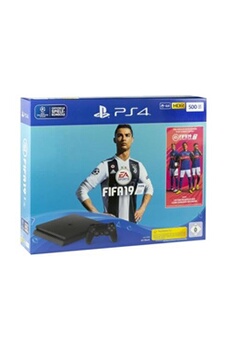 PlayStation 4 - Console de jeux - HDR - 500 Go HDD - noir de jais - FIFA 19
