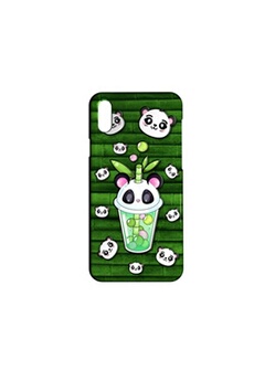 Coque rigide compatible pour iPhone X XS Animal Panda Fun Kawaii 12