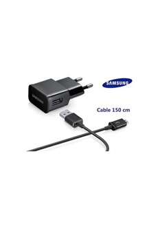 Chargeur Samsung Galaxy S9+ Charge Rapide Afc 2a Noir + Cable 120cm Type C  - Chargeur pour téléphone mobile - Achat & prix