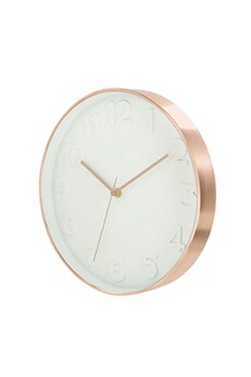 - Horloge ronde Deco Chic - Diam. 30,5 cm - Blanc