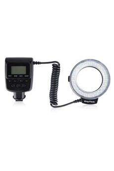 Flash annulaire Macro Ring Flash pour Canon/Nikon/Panasonic/Pentax RF-550D et 4 Anneaux diffuseurs