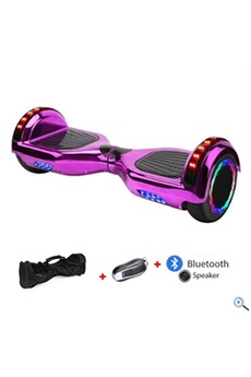 Hoverboard 6,5 pouces avec roues à LED placage rose + Bluetooth + Sac + Télécommande