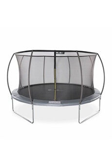 Trampoline rond Ø 430cm gris avec filet de protection intérieur - Venus Inner - Nouveau modèle - trampoline de jardin 430m 430 cm Design Qualité PRO