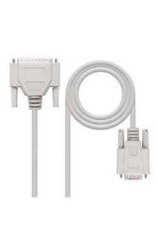 Nano Cable 10.14.0802 - Câble Serie RS232 Null Modem,DB9/DB25,Femelle-mâle,1.8mts
