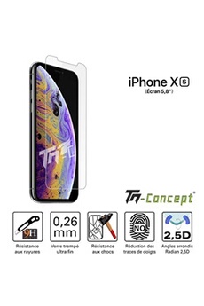 Protège écran sur mesure TM CONCEPT Verre trempé teinté pour Apple iPhone 15