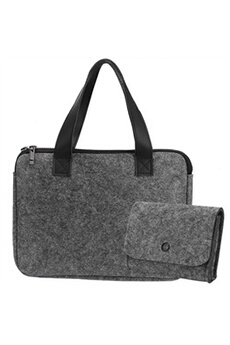 sac d'ordinateur portable portable polyvalent en feutre pour ipad avec sac de transport avec porte-monnaie (l)