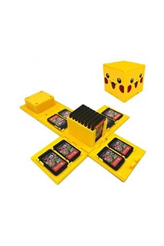 ?Nom du magasin:?Boîtes de rangement avec 16 poches pour jeux Nintendo Switch - Jaune pikachu