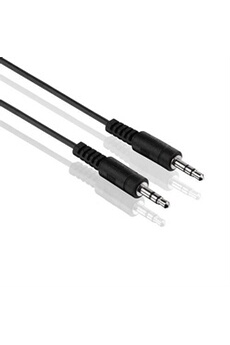 Cable jack stéréo - Noir - 3,5 mm -3,5 mm - Longueur: 5 m