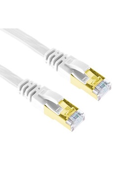 CAT 7 Plat Câble Ethernet Réseau RJ45 Haut Débit 10Gbps 600MHz STP 8P8C pour Nintendo Switch, Routeur, Modem, Switch, TV Box, PC, Consoles de Jeux