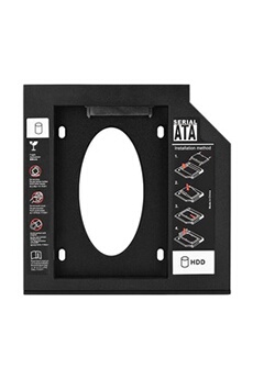 Adaptateur de DVD Optique Caddy pour Baie de Disque dur avec Boîtier SATA HDD SSD 2.5 pour Ordinateur portable 12.7mm